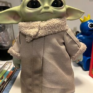 Grogu Plush with Cozy Beige Sherpa Coat